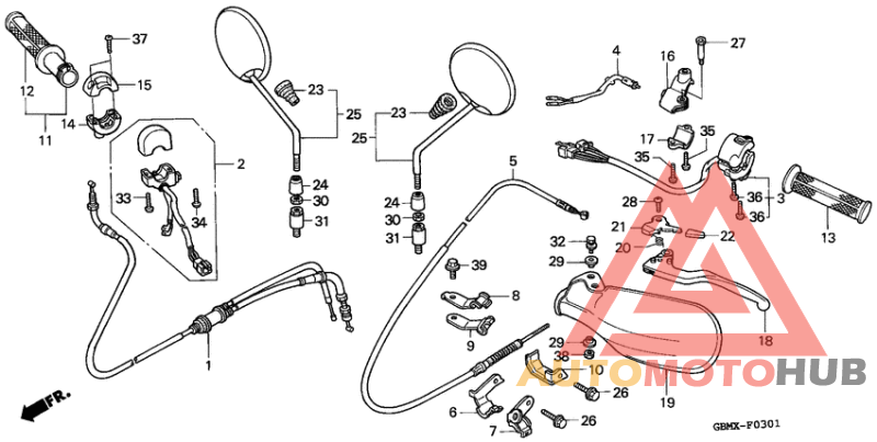 Handle lever/switch/cable