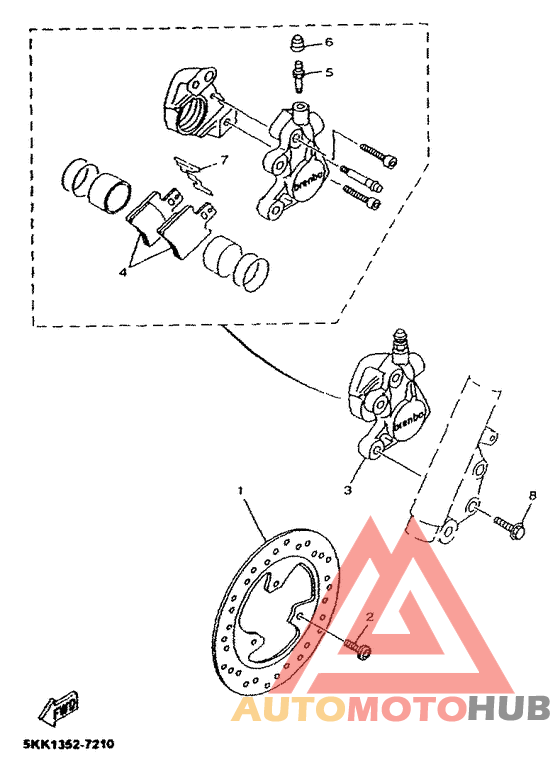Vorderrad. bremssattel