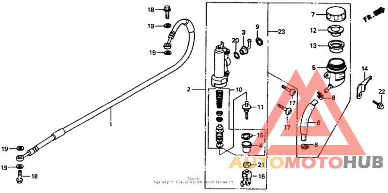 Rr. brake master cyl. 92-95