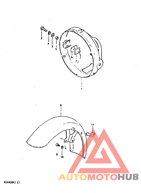 Headlamp housing - front fender