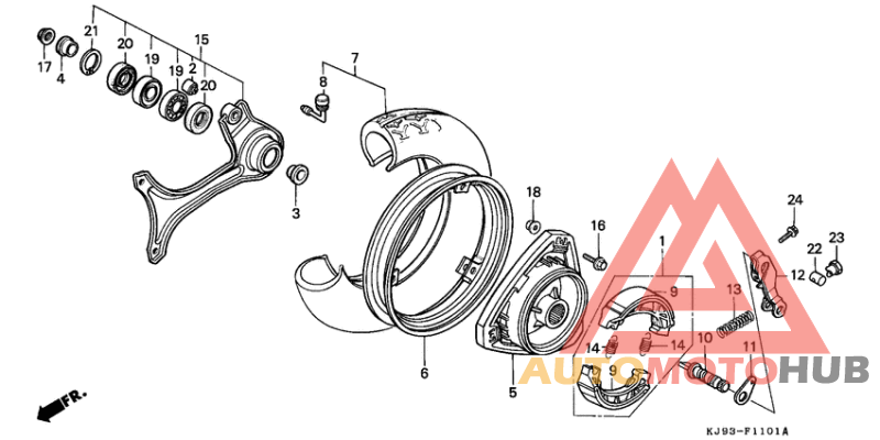 Rear wheel complete assy