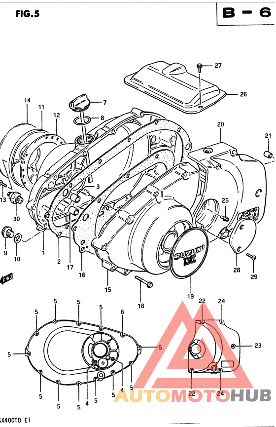 Crankcase cover ass`y  (v