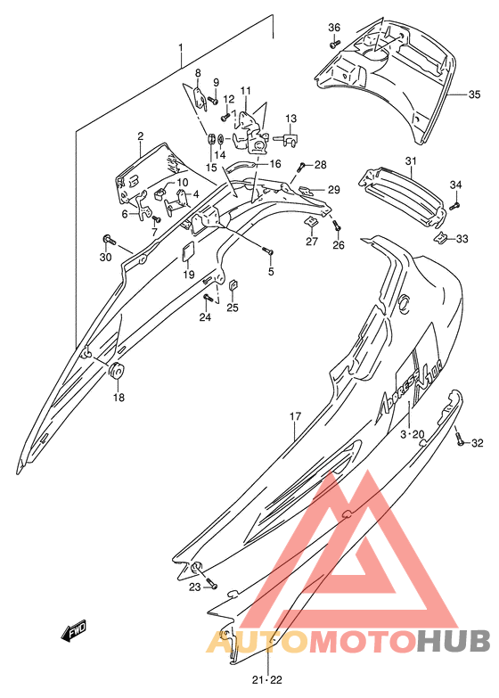 Обтекатель задний