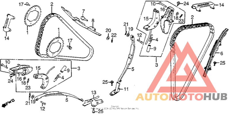 Cam chain + tensioner