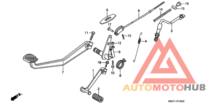 Brake pedal assy