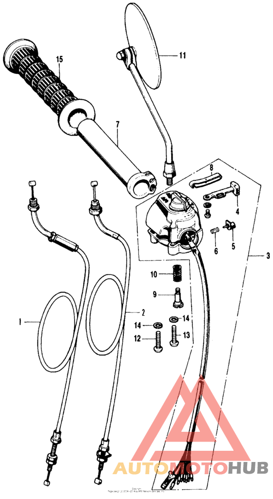 Right handle switch + cable