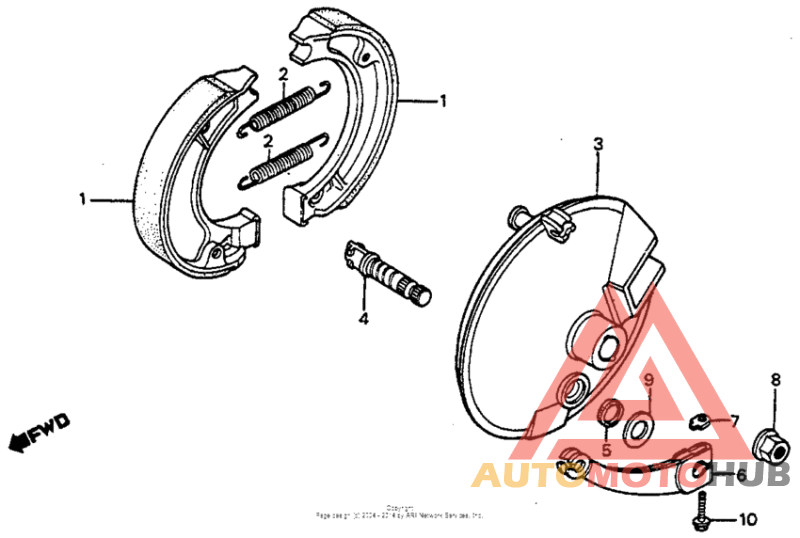 Front brake panel 83