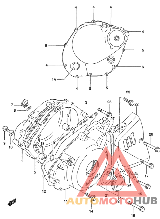 Crankcase cover ass`y  (v