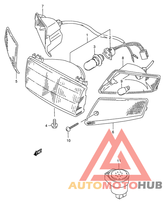 Headlamp - front turn signal