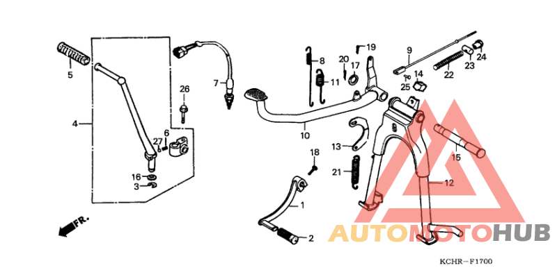 Pedal/main stand/ kick starter arm