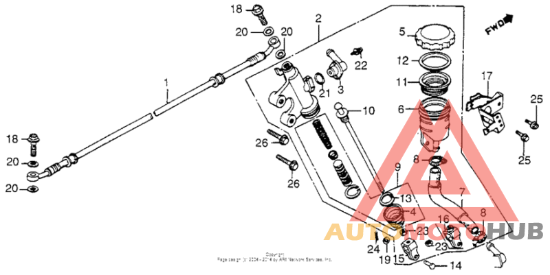 Rear brake master cyl.