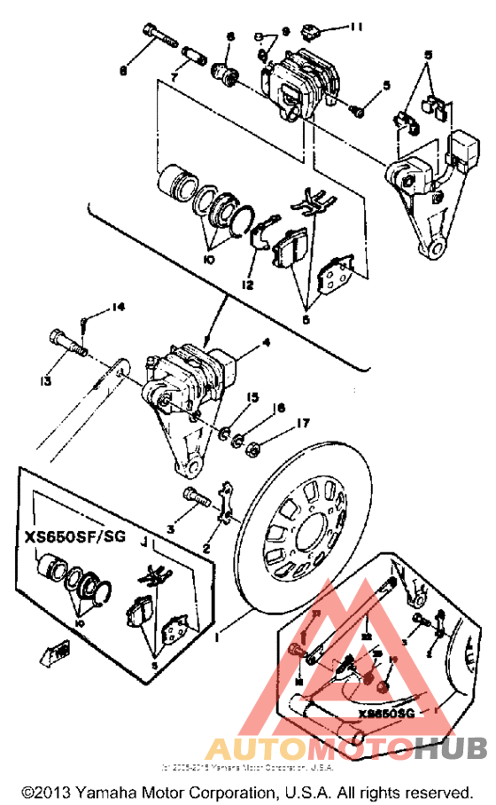 Rear disc brake-caliper