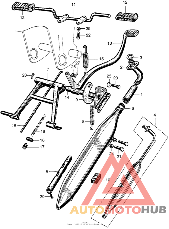 Main stand + muffler