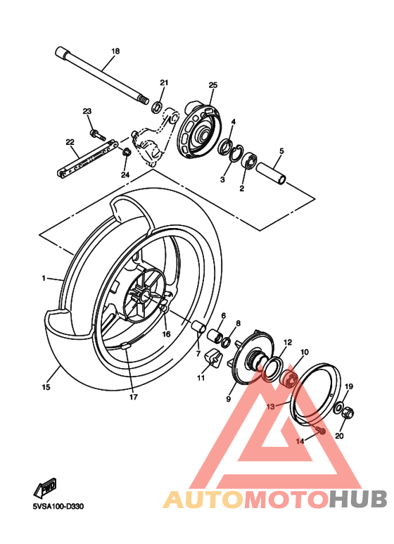 Rear wheel complete assy