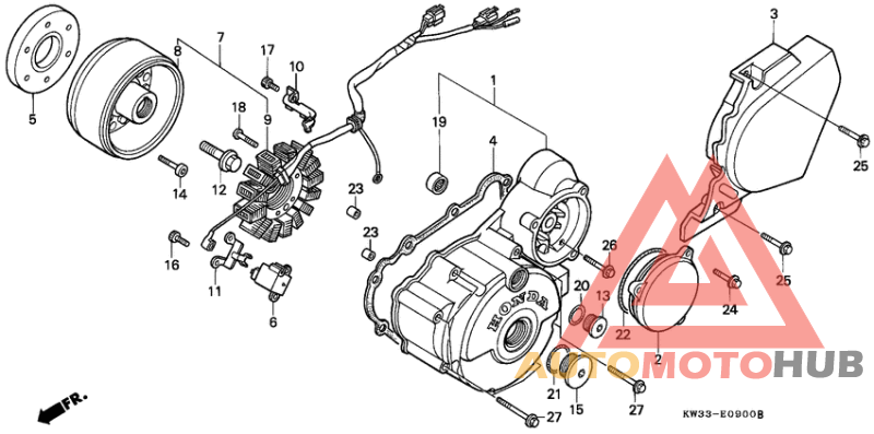 Left crankcase cover/ generator