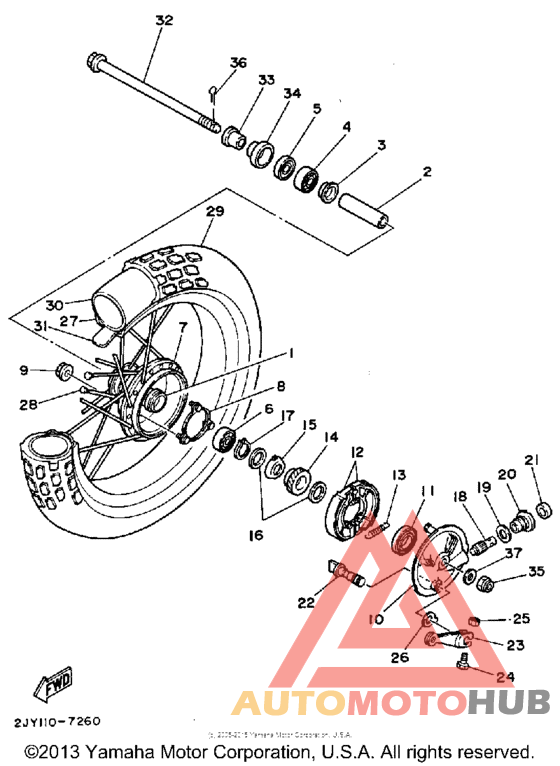 Переднее колесо