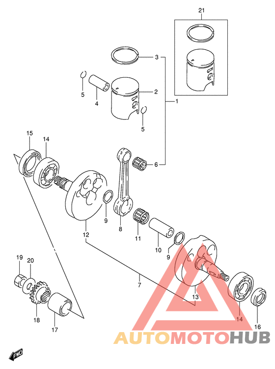 Вал коленчатый