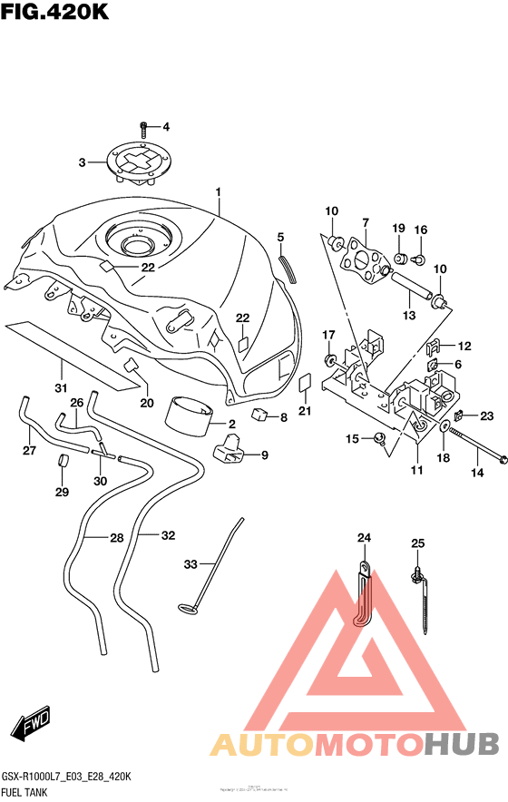 Fuel Tank (Gsx-R1000Al7 E28) (Ykv,yvz)