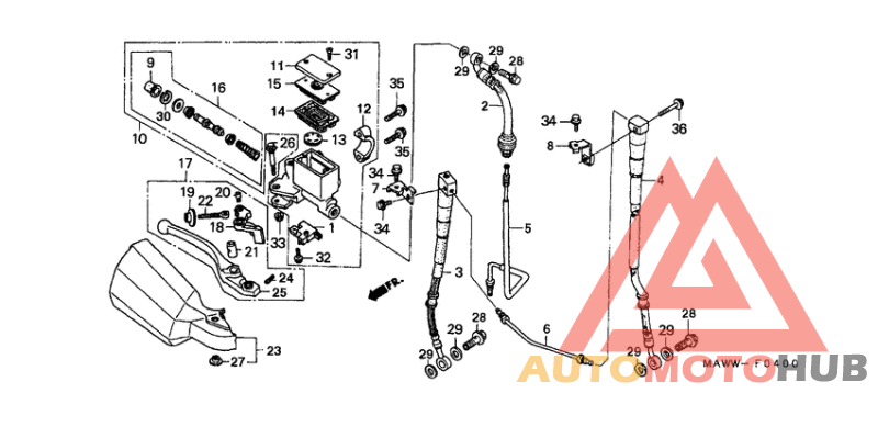 Fr. brake master cylinder