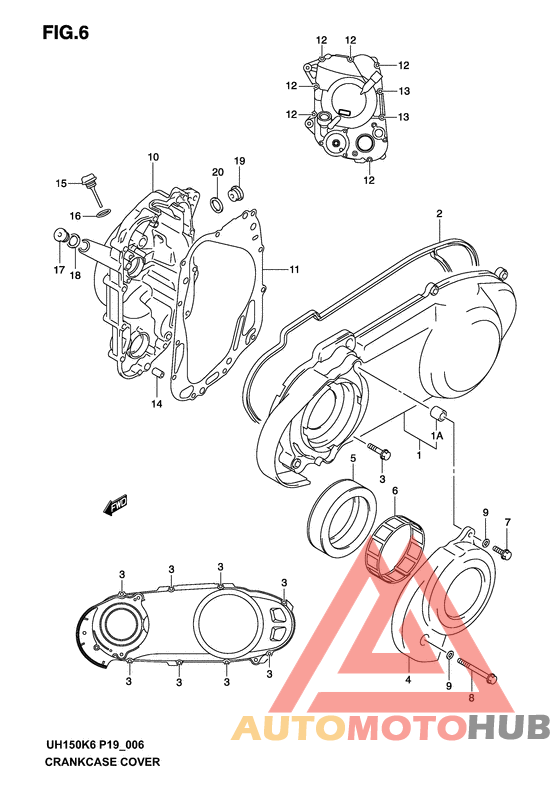 Crankcase cover ass`y  (v