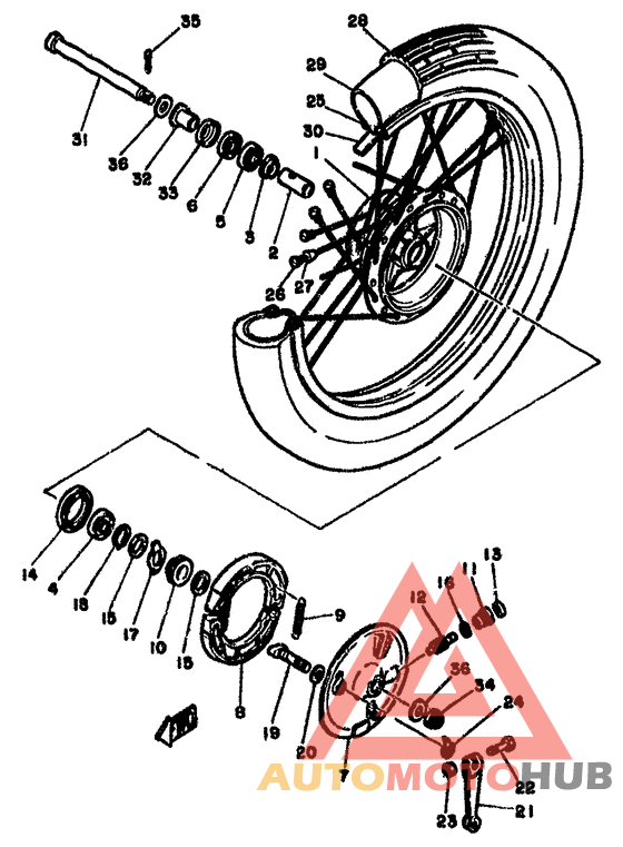 Переднее колесо
