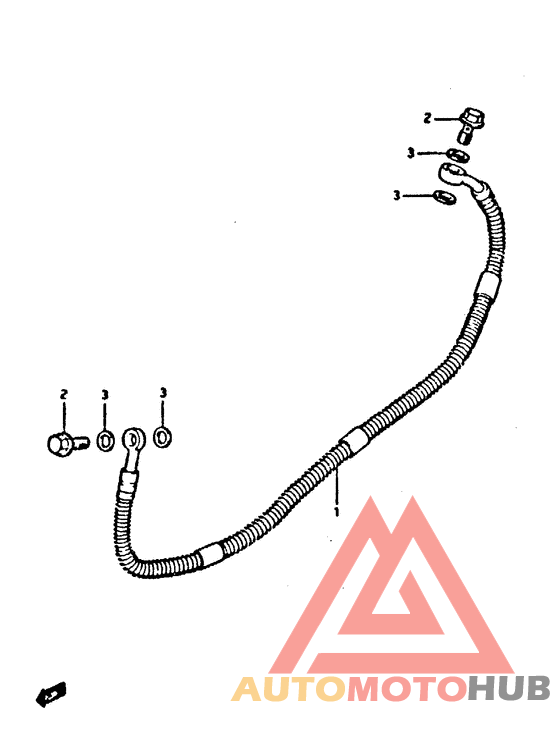 Rear break hose