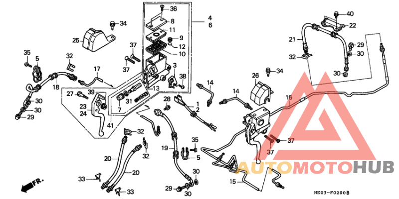 Brake master cylinder/ brake hose