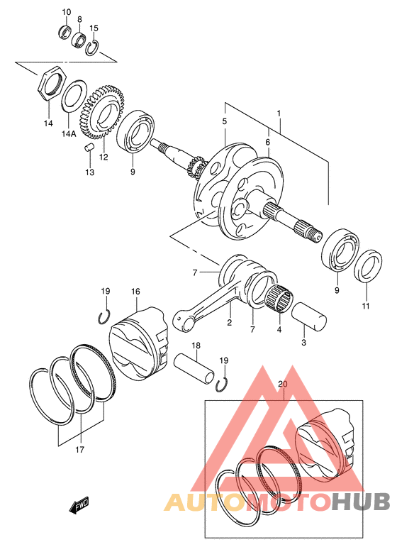 Вал коленчатый