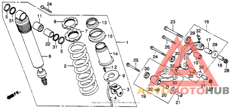 Rear shock absorber 82-83