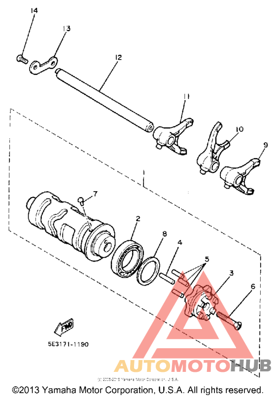 Shift cam-fork