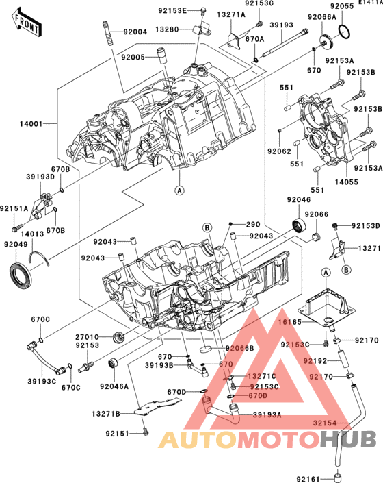 Crankcase(1/2)(er650ae057324-)