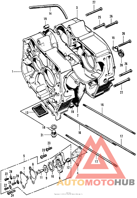 Crankcase + oil pump