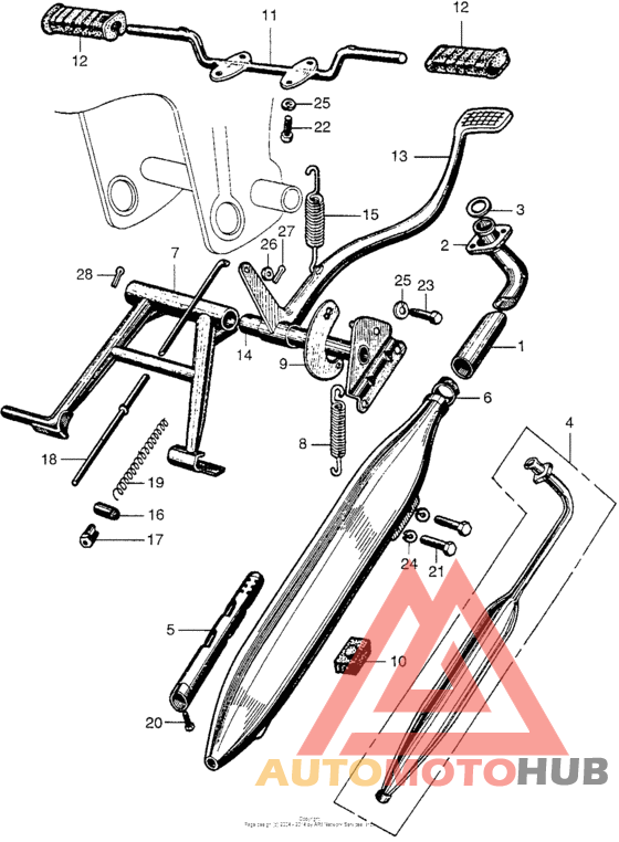 Main stand + muffler