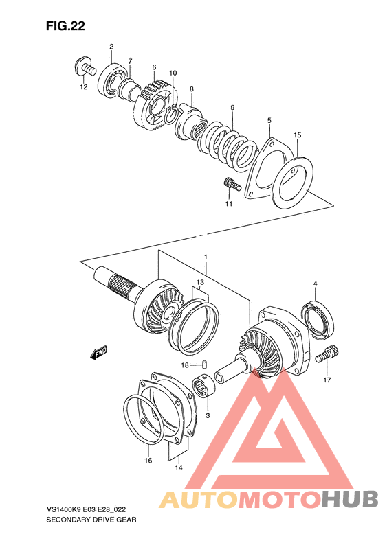 Secondary drive gear