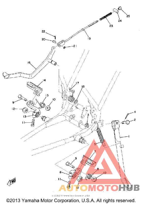 Stand - footrest - brake pedal