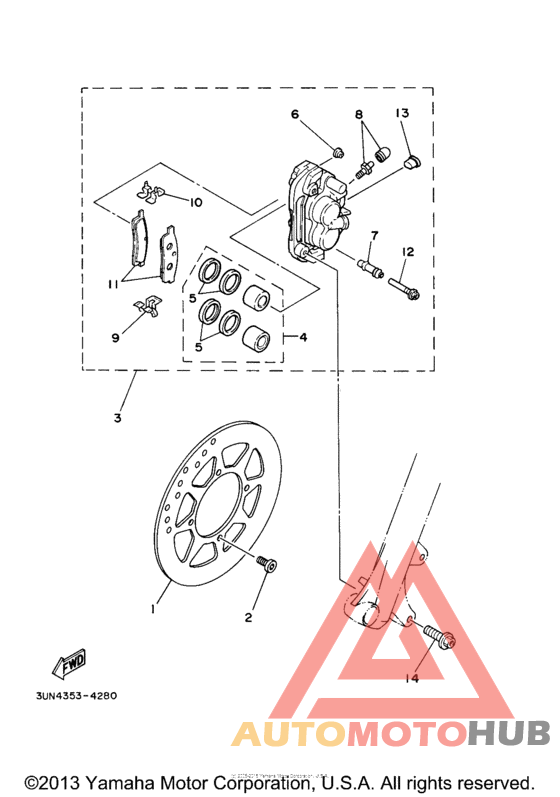 Front brake caliper lr