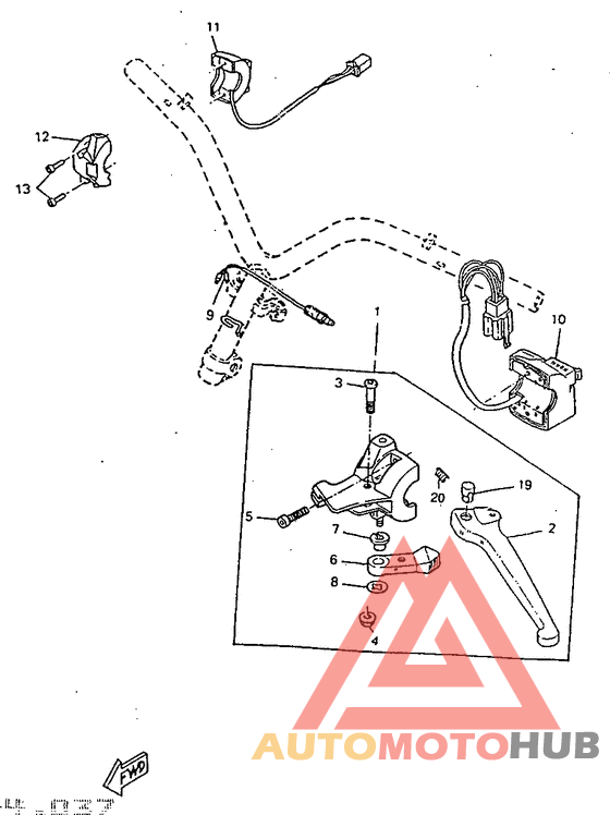 Handle switch. lever