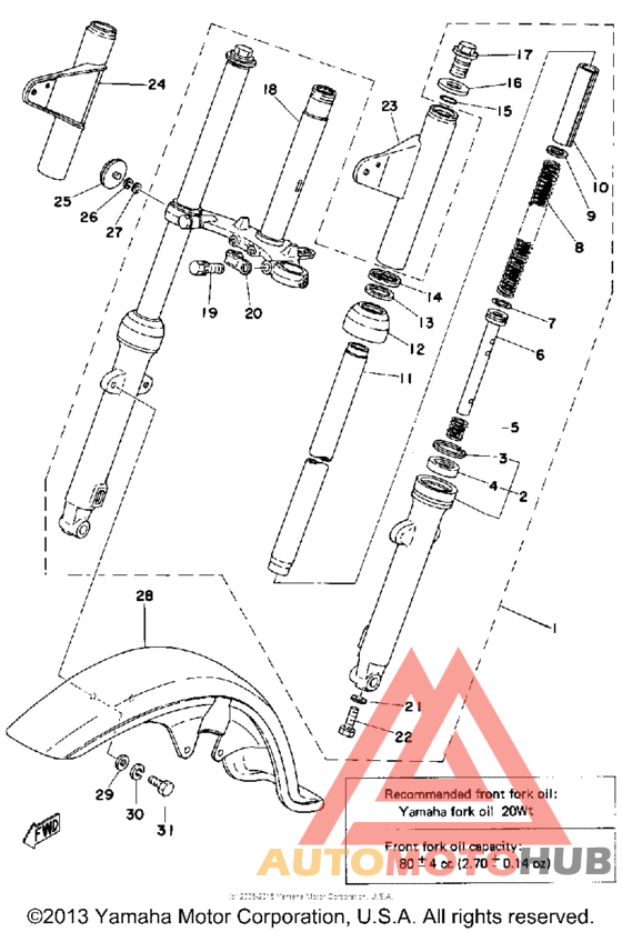 Front fork - front fender