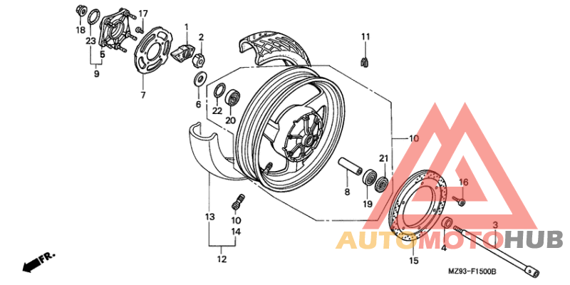 Rear wheel complete assy