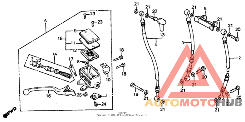 Front brake master + cylinder