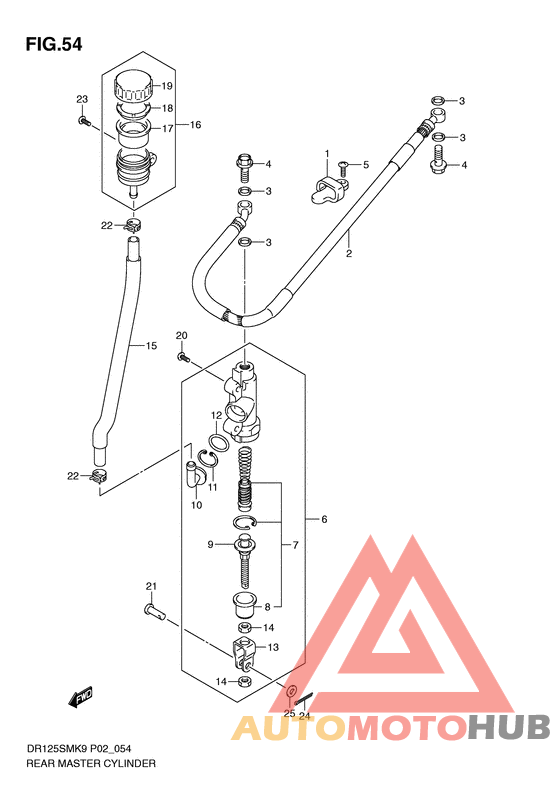 Задний тормозной цилиндр