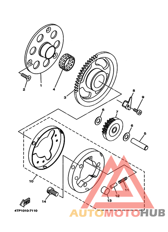 Starter clutch outer assy