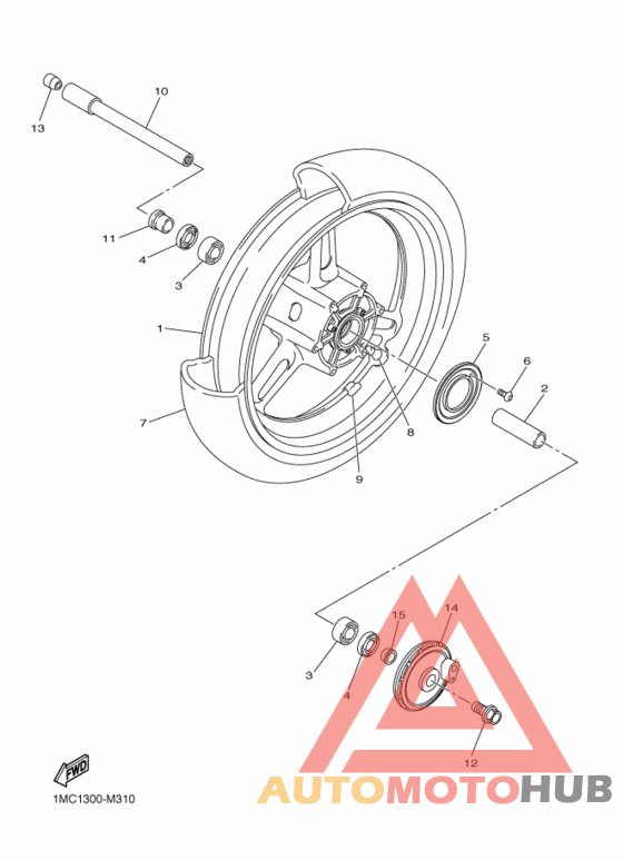Переднее колесо