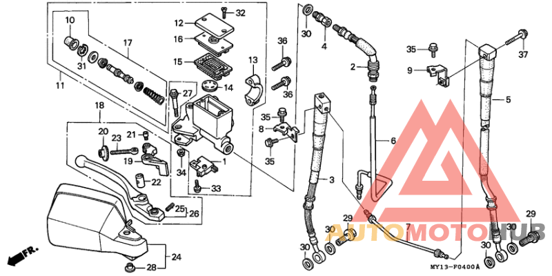 Fr. brake master cylinder