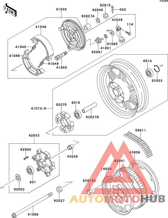Rear wheel/chain/coupling