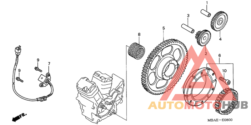 Pulse generator/ starting clutch