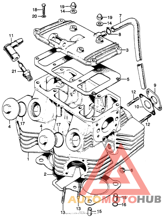 Cylinder head + cylinder head cover