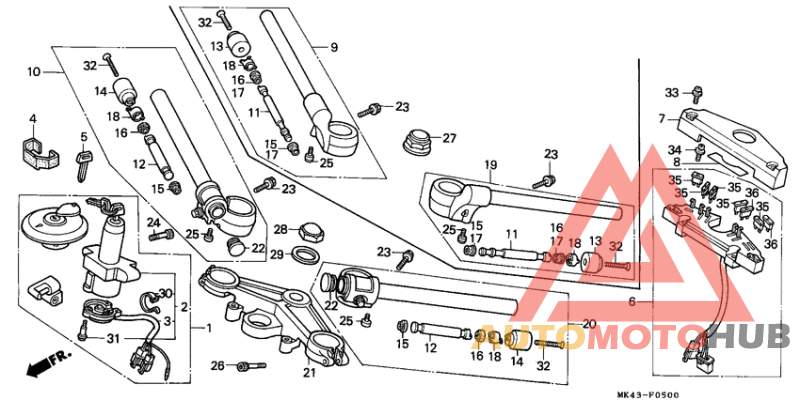 Handle pipe/top bridge