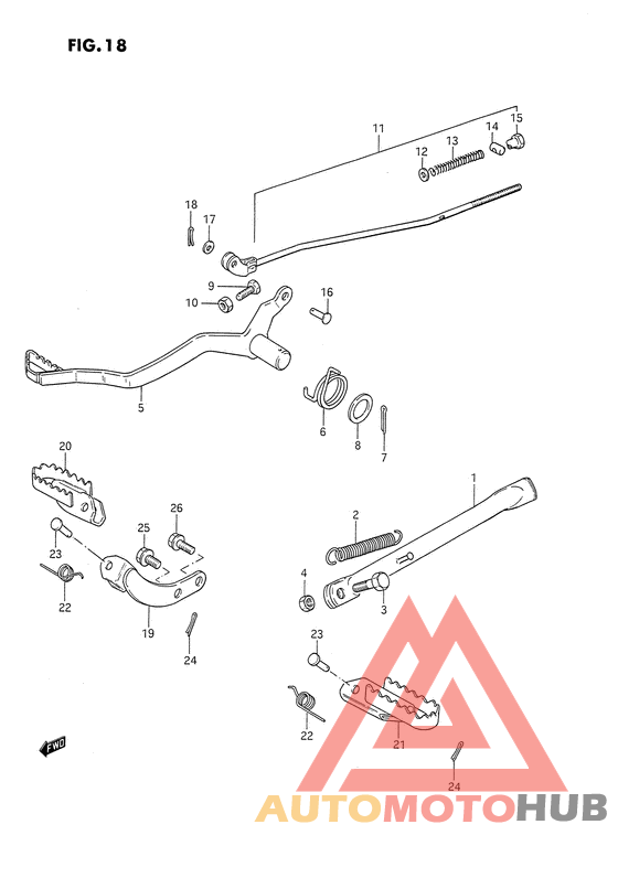 Prop stand - brake pedal