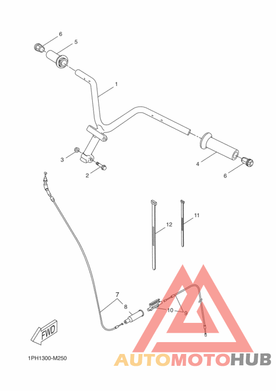 Steering handle & cable